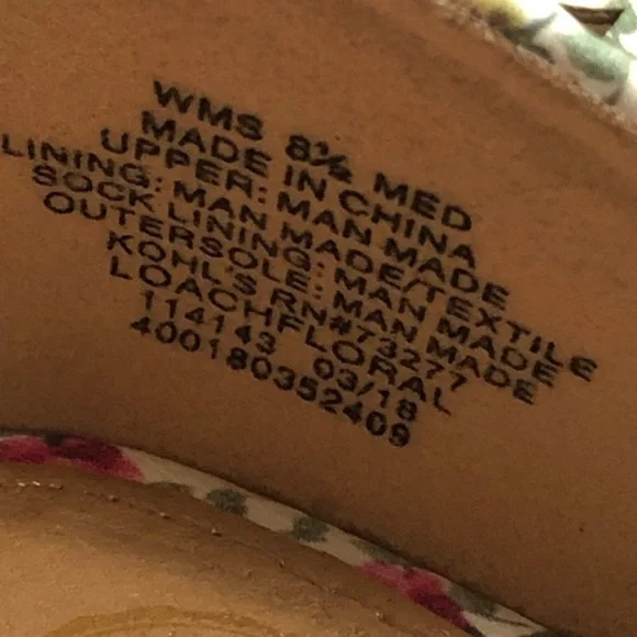 So Shoes Women’s Size 8.5 M Open Toe Rose Floral Print Slip On Flats - Picture 8 of 8